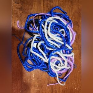 Blue Pink and White random Dread falls. Goth gothic cyber